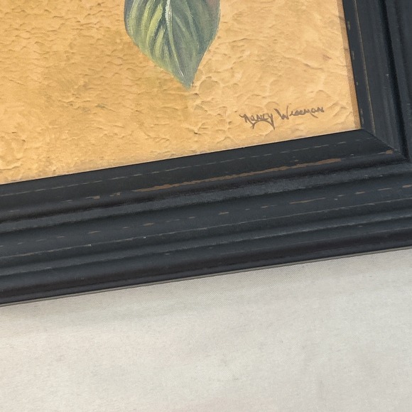 Vintage Nancy Wiseman Plums Fruit Wall Art Picture Framed 10x12 - Picture 6 of 9